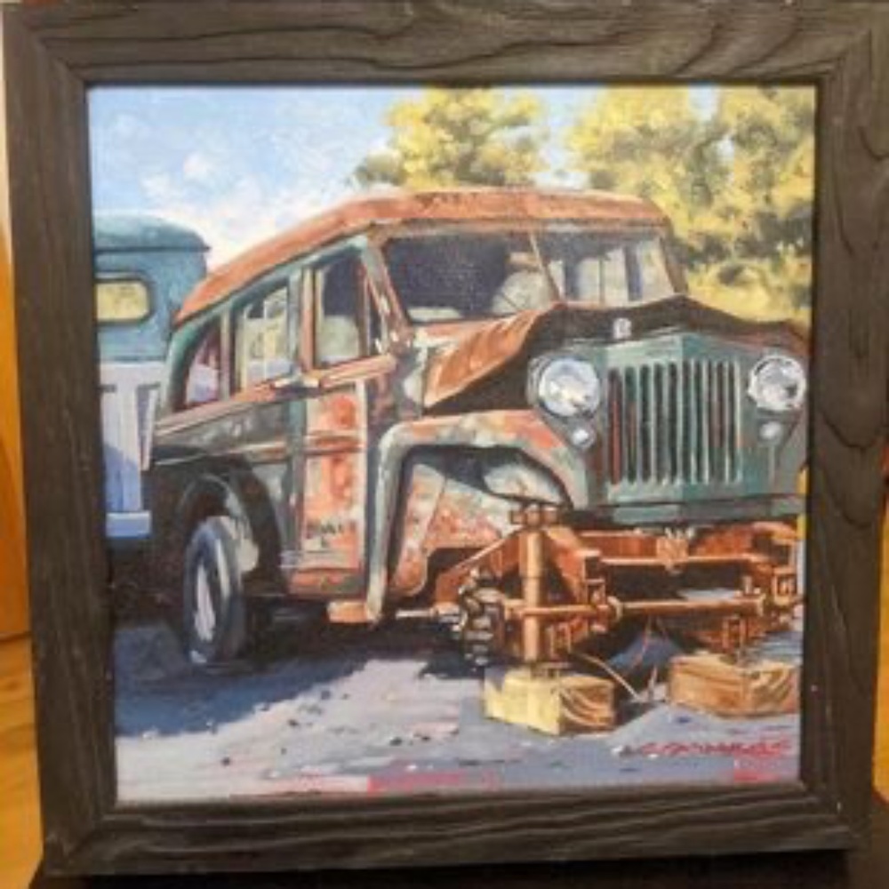 “Signed pastel art By Bryan Coombes 2013” wooden framed